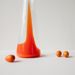 Handblown Glass Carafe // Orange