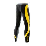 DNAmic Compression Long Tights // Black + Citron (XS)