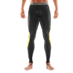 DNAmic Compression Long Tights // Black + Citron (XS)