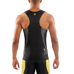 DNAmic Compression Sleeveless Shirt // Black + Citron (XS)