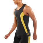 DNAmic Compression Sleeveless Shirt // Black + Citron (XS)