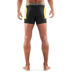 DNAmic Compression Shorts // Black + Citron (XS)