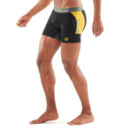 DNAmic Compression Shorts // Black + Citron (XS)