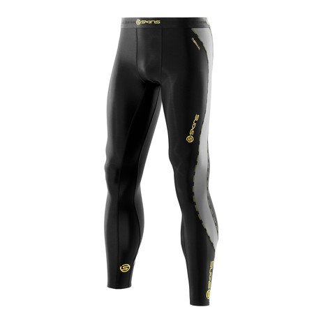 DNAmic Thermal Compression Long Tights // Black + Pewter (XS)