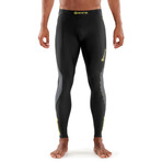 DNAmic Thermal Compression Long Tights // Black + Pewter (XS)