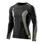 DNAmic Thermal Compression Long-Sleeve Shirt // Black + Pewter (XS)