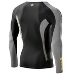 DNAmic Thermal Compression Long-Sleeve Shirt // Black + Pewter (XS)