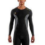 DNAmic Thermal Compression Long-Sleeve Shirt // Black + Pewter (XS)