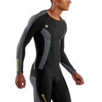 DNAmic Thermal Compression Long-Sleeve Shirt // Black + Pewter (XS)