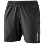 Plus Format 7" Run Shorts // Black + Silver (Small)