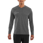 Plus Micron Run Tee // Black + Marle (Small)