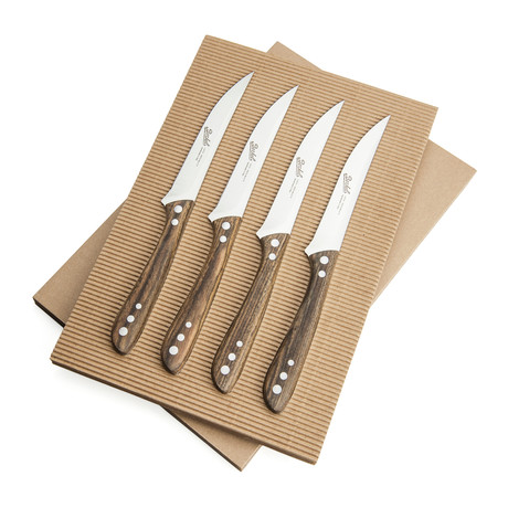 Maxi Steak 4-Piece Rosewood Handle Knife Gift Set