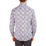 Long-Sleeve Button-Down Check Shirt // Black + Navy (XS)