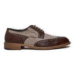 Textured Wing-Tip Derby // Dark Brown (Euro: 40)