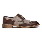 Textured Wing-Tip Derby // Dark Brown (Euro: 40)