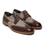 Textured Wing-Tip Derby // Dark Brown (Euro: 40)