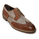 Textured Wing-Tip Derby // Brown (Euro: 42)