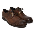 Textured Cap-Toe Derby // Dark Brown (Euro: 40)