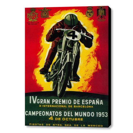 IV Gran premio de Espana (16"W x 20"H x 1.5"D)