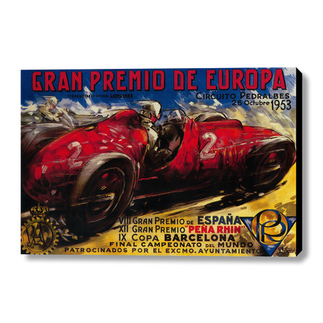 Gran Premio De Europa (16"W x 20"H x 1.5"D)