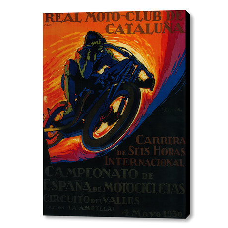 Real Moto Club de Cataluña (16"W x 20"H x 1.5"D)