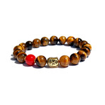 Red Moon Buddha Bracelet (Length: 6.5”)