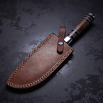 Buffalo Horn + Rosewood Santoku Chef Knife