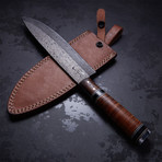 Buffalo Horn + Leather French Chef Knife