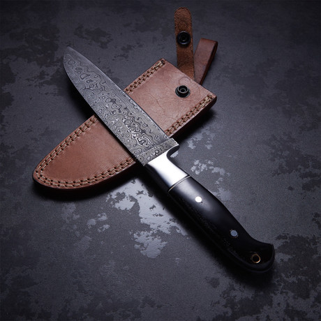 Buffalo Horn Medium Santoku Chef Knife