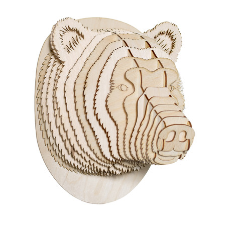 Stewart // Birch Wood Bear Head (Medium)