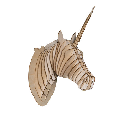 Merlin // Birch Wood Unicorn Head (Medium)