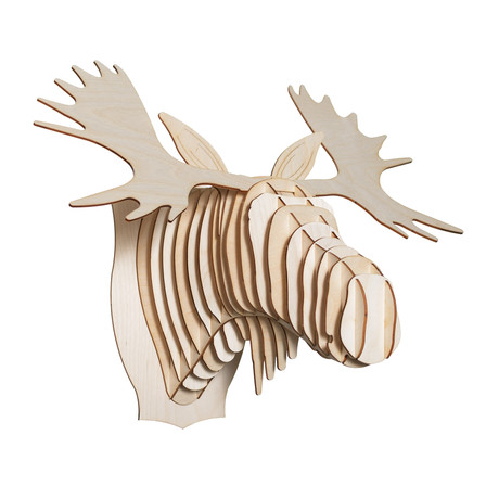 Fred // Birch Wood Moose Head (Medium)