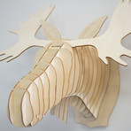 Fred // Birch Wood Moose Head (Medium)