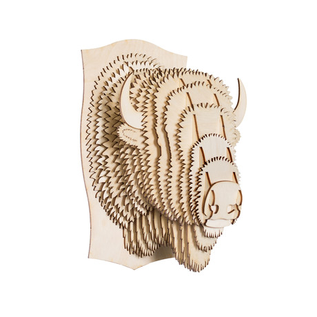 Billy // Birch Wood Bison Head (Medium)