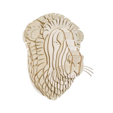 Leon // Birch Wood Lion Head (Medium)