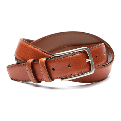 Clapton Double Loop Leather Belt // Cognac (34)