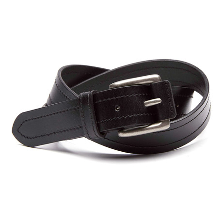 Mark Covered Buckle Casual Belt // Black (32)
