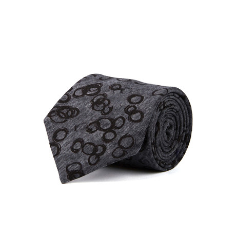 Indigo Vortex Tie // Grey + Black