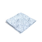 Bubbles Pocket Square  // White + Grey