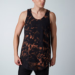 Galaxy Elongated Tank // Black + Copper (S)