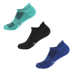 Recon Ankle Sock // Pack of 3 // Black + Green + Blue (S/M)