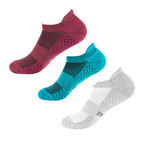 Recon Ankle Sock // Pack of 3 // Grey + Blue + Burgundy (L/XL)