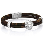 Leo Bangle // White Gold + Camouflage (Small)