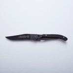 Laguiole Liner Lock Pocket Knife // Black + Carbon