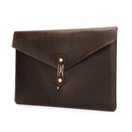 Leather MacBook Sleeve // Dark Brown (11" MacBook Air)