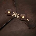 Leather MacBook Sleeve // Dark Brown (11" MacBook Air)