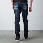 Splatter Skinny Fit Denim // Dirty Blue (38WX32L)