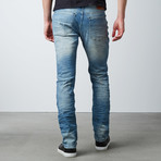 Torn Skinny Fit Denim // Dirty Light Blue (34WX32L)