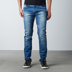 Baseline Skinny Fit Denim // Faded Medium Blue (30WX32L)