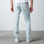 Torn Slim Fit Denim // White (30WX32L)